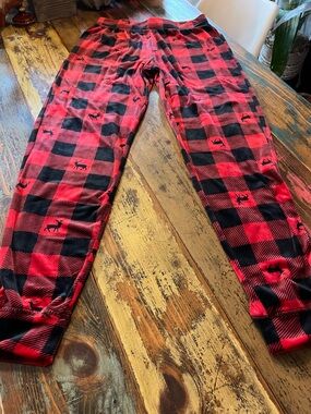 Ardene Red and Black Moose Plaid Pyjama